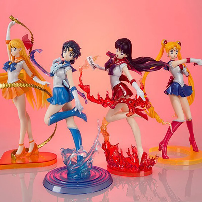 4 Styles Anime Sailor Moon Figures Tsukino Usagi Sailor