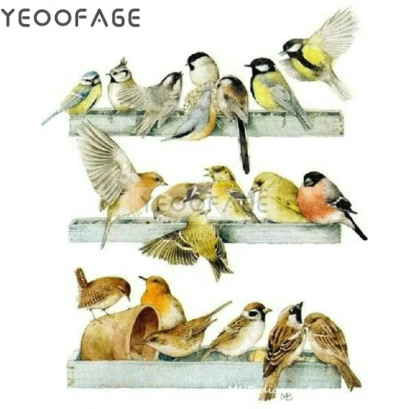 

DIY Diamond Embroidery sparrow pattern full square Diamond Painting Cross Stitch kits Diamond Mosaic picture bird Home Decor