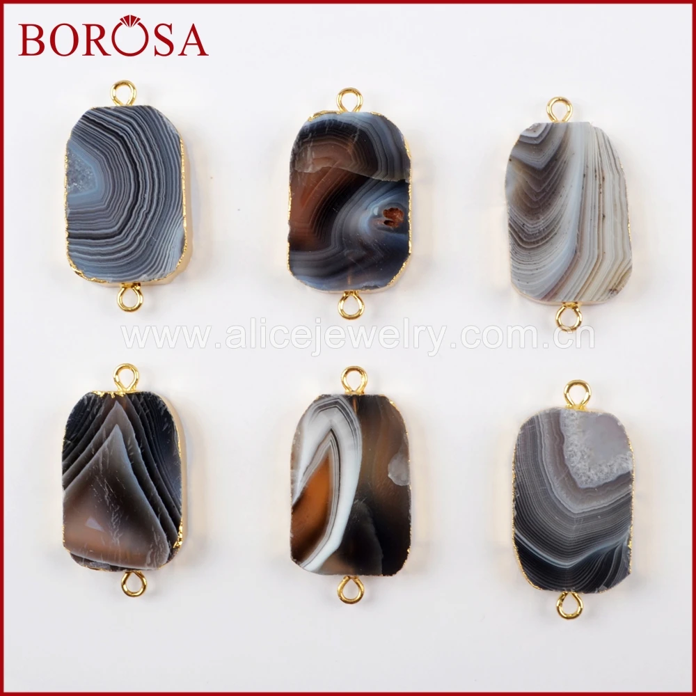 Оптовая продажа от BOROSA золотой цвет друза подвеска фоторазъем для изготовления