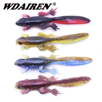 

6Pcs/lot 80mm 3.5g Artificial silicone fishing bait Worms jig soft Lure Smell Attractive Crab bass Fishing tackle accessories