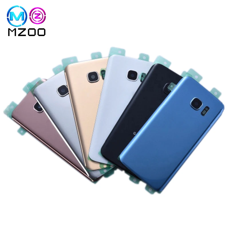 

For Samsung Galaxy S7 G930F S7 Edge G935F Housing Battery Back Cover Door Replacement Repair Parts+rear Camera Glass Lens Frame