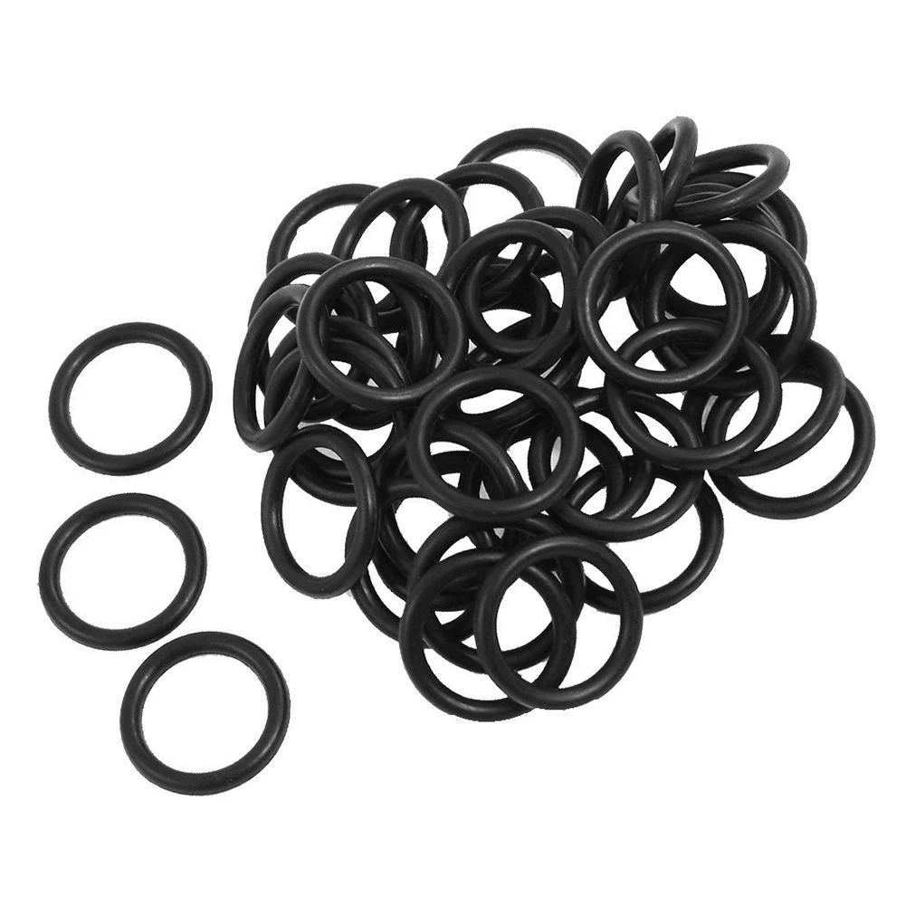 

50 x nitrile rubber O ring black 11 mm x 15 mm x 2 mm Washer Sealing bags Rubber pads