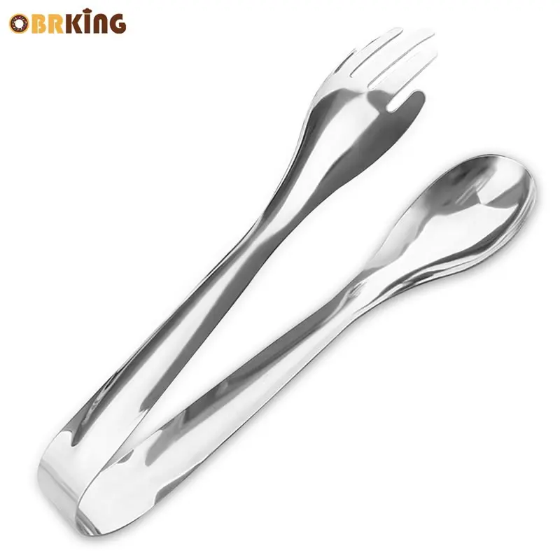 OBRKING Stainless Steel Food Tongs Hand Shape Bread Clip Buffet Serving