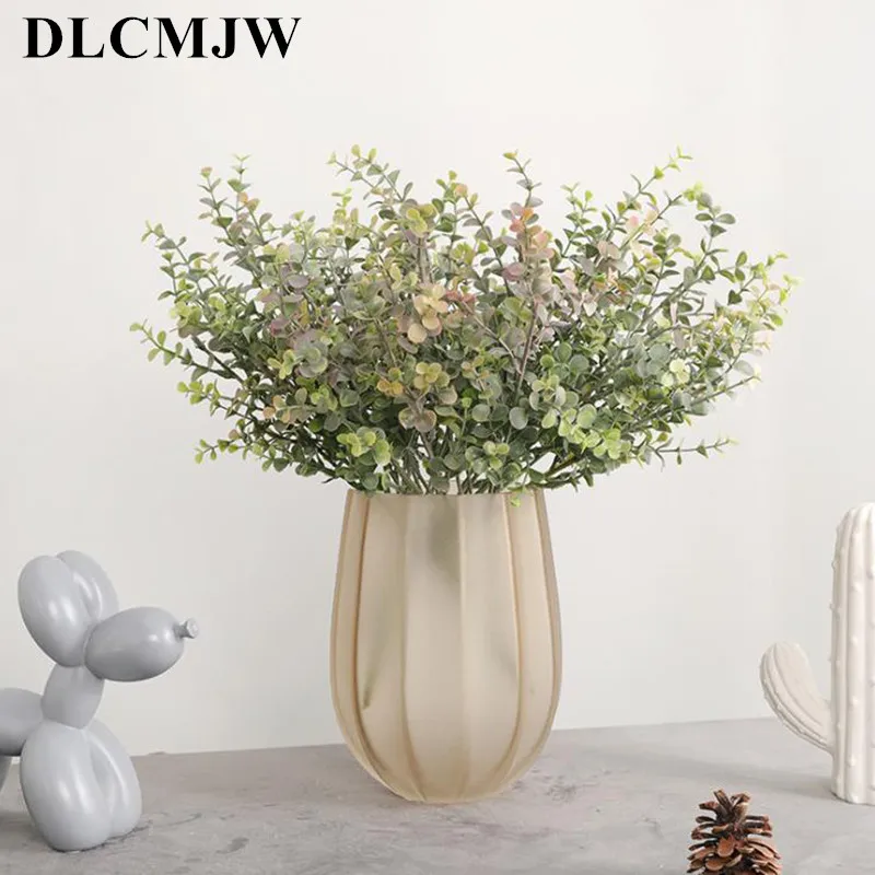 

Artificial plant plastic flower fake leaves 1pcs plastic plant for wedding Garden home decorative fake plant artificial flower