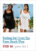 Саида De Praia летнее пляжное платье женщины выходов для Для женщин сокрытие платья хлопковый купальный костюм топ животных пляжное платье Sierra Surfer для купания