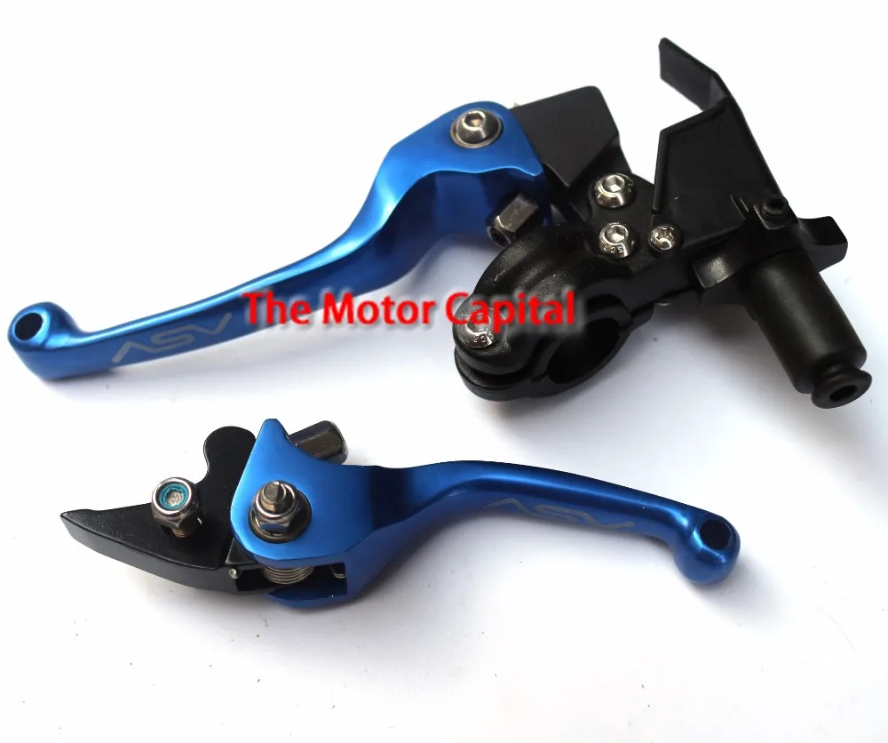Aluminum Folding ASV 1st Universal Brake Clutch Levers 22mm Blue for