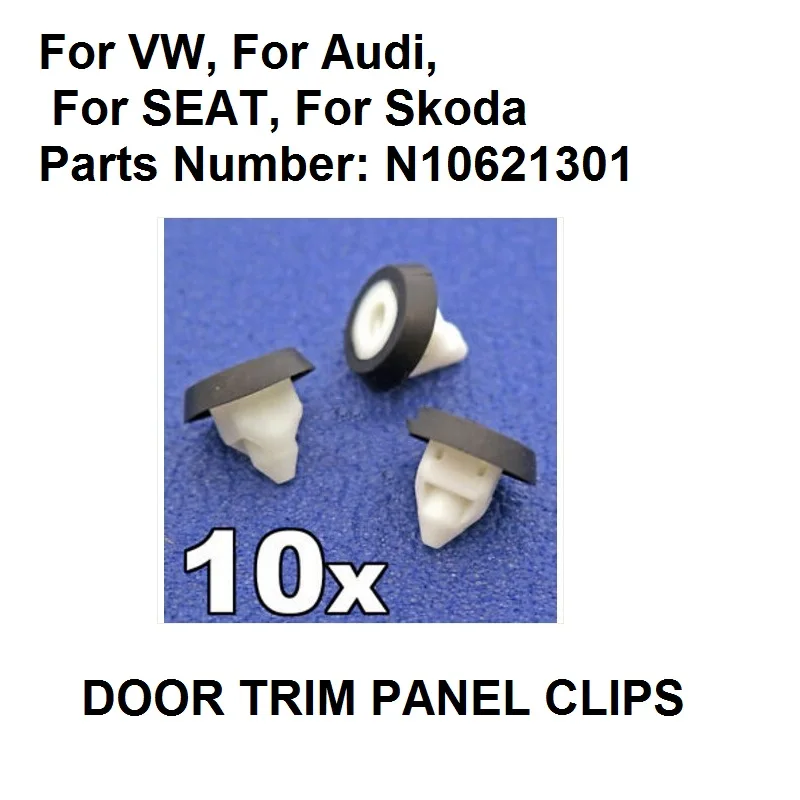 x10 For VW, For Audi, For SEAT, For Skoda Door Trim Panel Clips