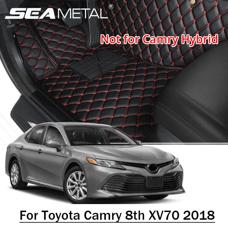 

Car Floor Mats For LHD Toyota Camry 2018 8th XV70 Custom Rugs Auto Leather Foot Mat Protection Carpets Accessories Car Styling