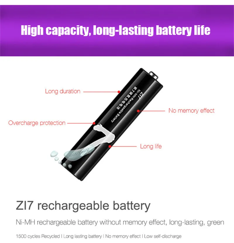 16pcs/lot Xiaomi Rechargeable Battery AAA 700mAh 1.2V Ni-MH ZMI ZI7 Power Bank Battery Pack For Remote Control Car Toys