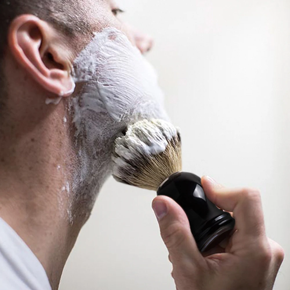 

Men Beard Brush synthetic bristlMen's Shaving Brush tool Salon Men Facial Beard Cleaning Tool Make up Brushes Pincel Maquiagem