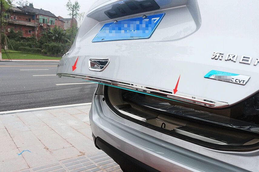 Accessories Stainless Steel Rear Tailgate Trunk Lid Cover Trim For Nissan X Trail X Trail T32