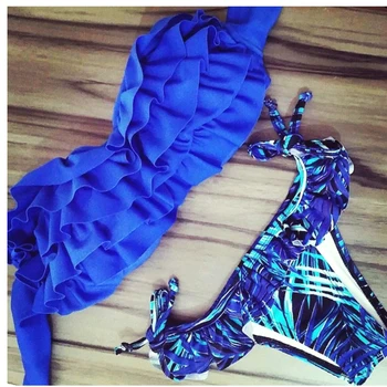 

Beach New Style Bandeau Bikini Hot Sale Sexy Printed Womens Swimwear High Quality Push Up Bikini Bathing Suit