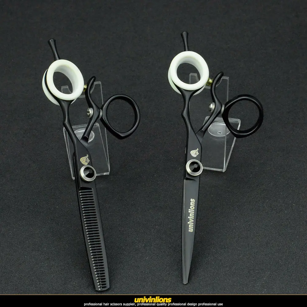 Tesouras de Cabeleireiro Tesouras de Corte de Cabelo Univinlions Giratória Japonês Voando Giratório Polegar Tesoura Rotativa 6 10 High Quality Beleza e saúde