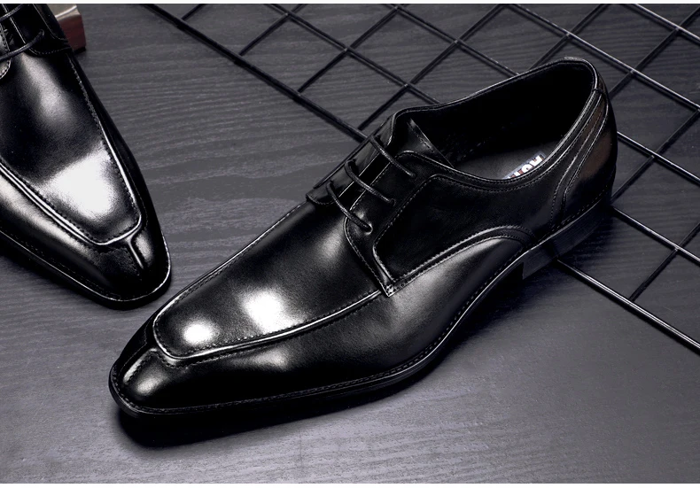 Men's Casual Shoe Business Mens Genuine Leather Shoes Men Big Size 45 Casual Leather Oxford Shoes For Men Lace Up Brogues Formal (12)