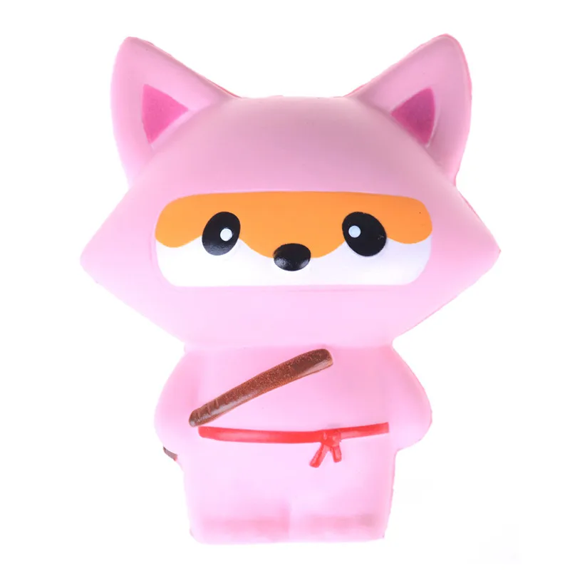 Mskwee мультяшное животное Jumbo 14 см Kawaii Ninja Fox мягкое медленно поднимающееся