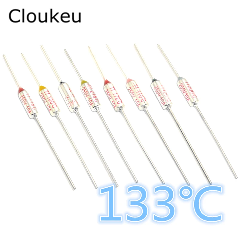 

10Pcs RY Tf 133C 250V10A/15A Metal temperature fuse 133 Centigrade