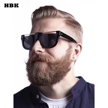 HBK, высококачественные мужские солнцезащитные очки, фирменный дизайн, большие квадратные полуоправы, солнцезащитные очки для мужчин, Роскошные, унисекс, УФ, Occhiali Da Sole