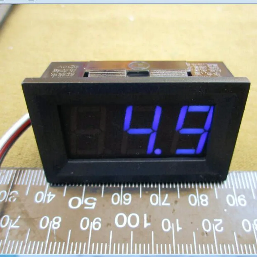 10 шт. 0-99,9 В постоянного тока цифровой дисплей вольтметр три бита красный синий зеленый 0,5" светодиодный измеритель напряжения с защитой обратного соединения