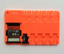 Fundas para tarjetas de memoria FT SD/SDHC/SDXC, funda para tarjetas de identificación, almacenamiento para teléfono, juegos de cubiertas para tarjetas de memoria independientes con orificio para llave, 10 Uds.