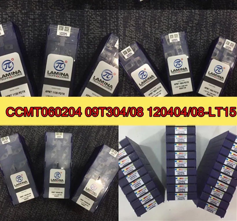 

CCMT060204 CCMT09T304/08 CCMT120404/08 - LT15 100% swiss Lamina Carbide insert Processing:stainless steel, Free shipping