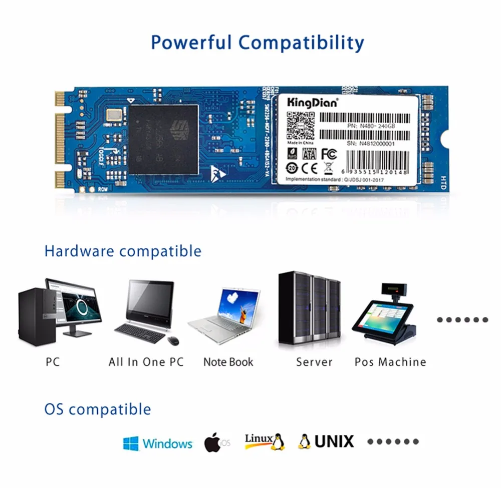 KingDian Новое поступление N480 240GB SSD SATA3(NGFF) Твердотельный накопитель HD HDD 240GB 256GB