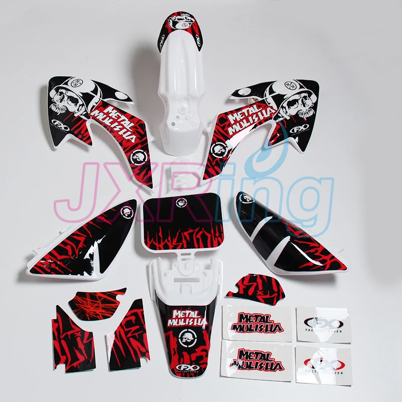 

Motorcycle CRF50 3M graphic decals sticker set and full plastic fender for MOTOCROSS DIRT PIT BIKES CRF50 metalmulisha