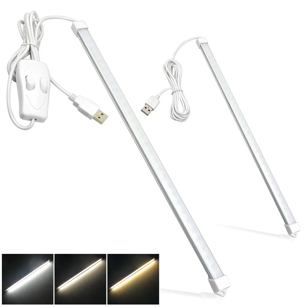 Светодиодный светильник 5 в 2835 SMD 3014 30 светодиодный s 35 см USB жесткий трубка лампа