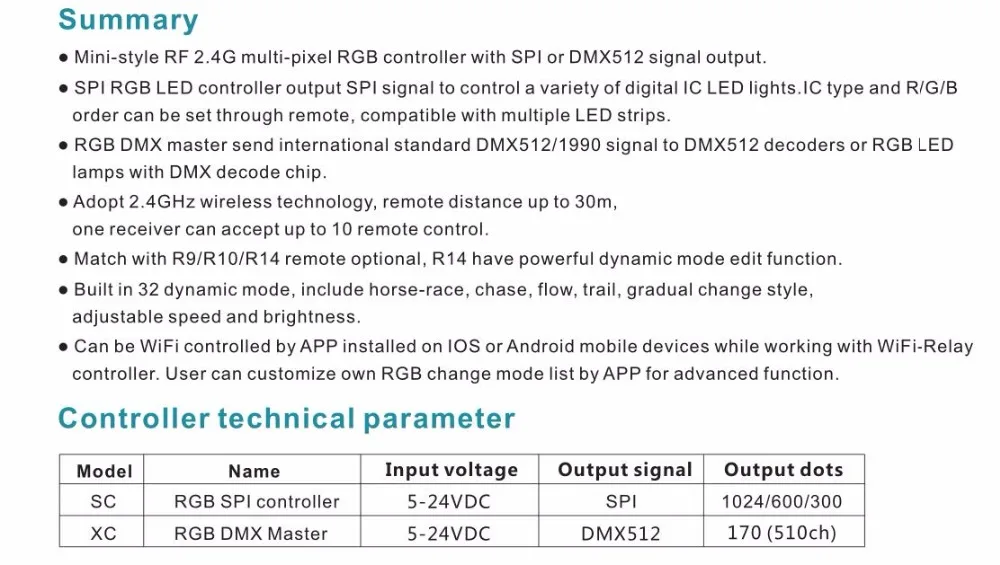 Бесплатная доставка DC5-24V RGB DMX512 контроллер marster + R9 2,4 г 27 ключевых SPI пульт дистанционного управления для RGB светодиодный свет DMX512 сигнала