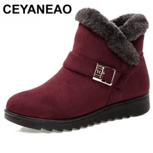 CEYANEAO2019 Новая женская зимняя обувь, обувь для снега, женские сапоги из флока; почтовый индекс свет Теплые осенние сапоги; женская зимняя SHOESE1266