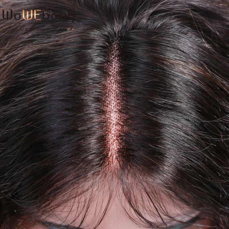 

Silk Base Full Lace Human Hair Wigs With Baby Hair Pre Plucked Straight Brazilian Remy Hair Natural Color Free Part WoWEbony