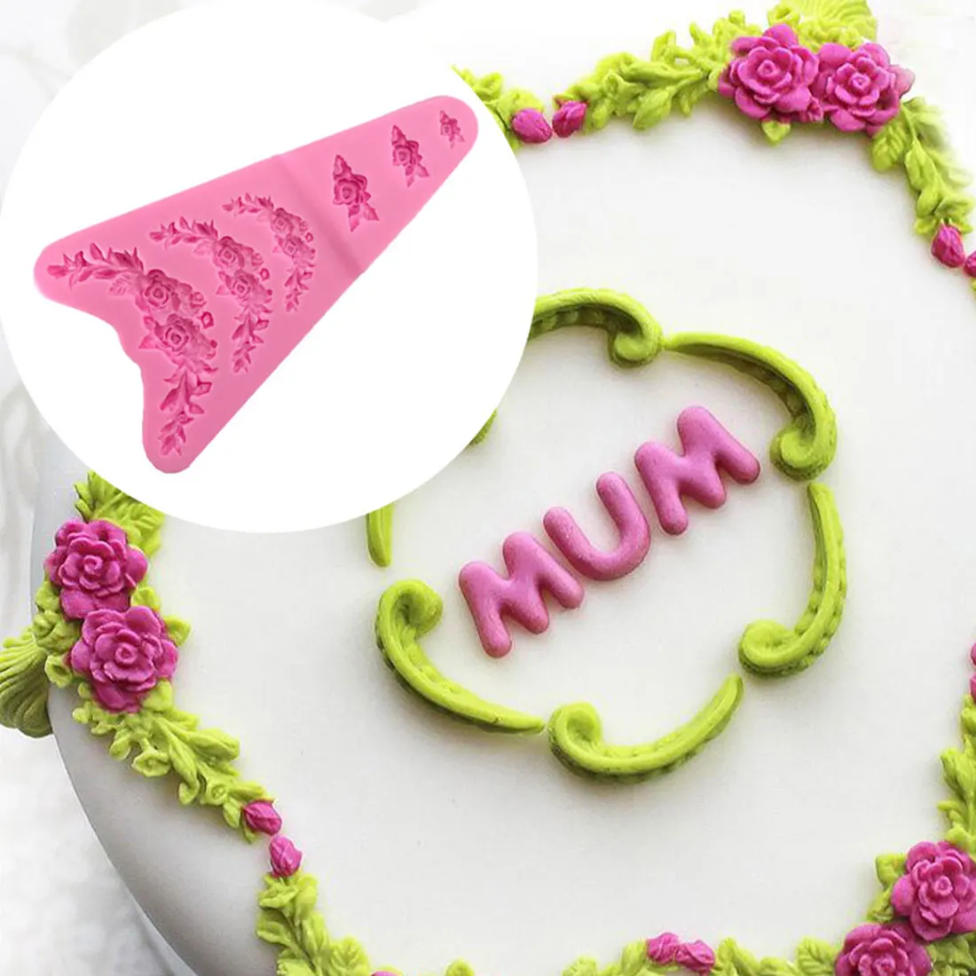 

1pcs Flower Lace Classic 6 Flowers Candy Silicate Silicone Mold Cake Lace Decorative Paste Mold Baking Tools