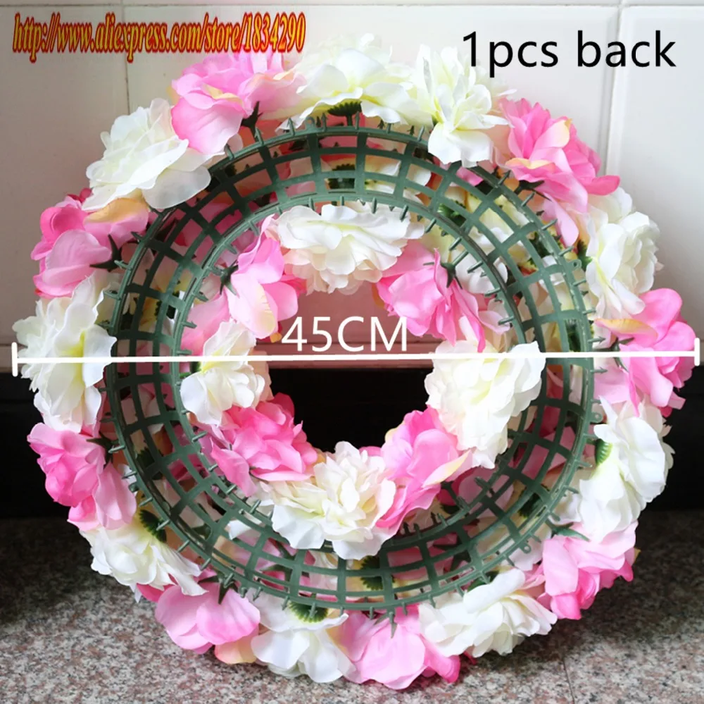 Искусственные розы кольцо венок свадебное украшение стола центральный цветок шар арка цветок 45 см 10 шт./лот разные цвета