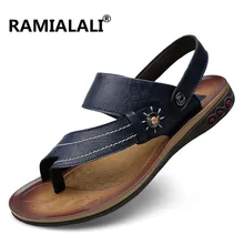 Мужские кроссовки с дышащими сетчатыми вставками, Оригинальные кожаные пляжные сандалии новые модные роскошные мужские сандалии из кожи Мужская обувь ручной работы, летние туфли из мягкой кожи туфли