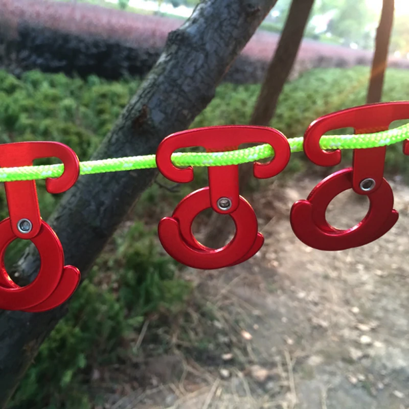 3Pcs aluminum alloy wind rope hanging buckle tent O type buckle