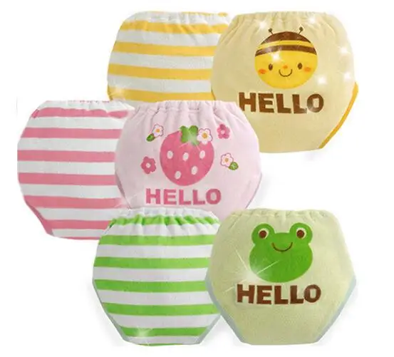 

Thickening 6 Layers Kid Underwear Baby Training Pants Child Study Pants Nappy Cover Towel Cloth Stripe Style ZY07