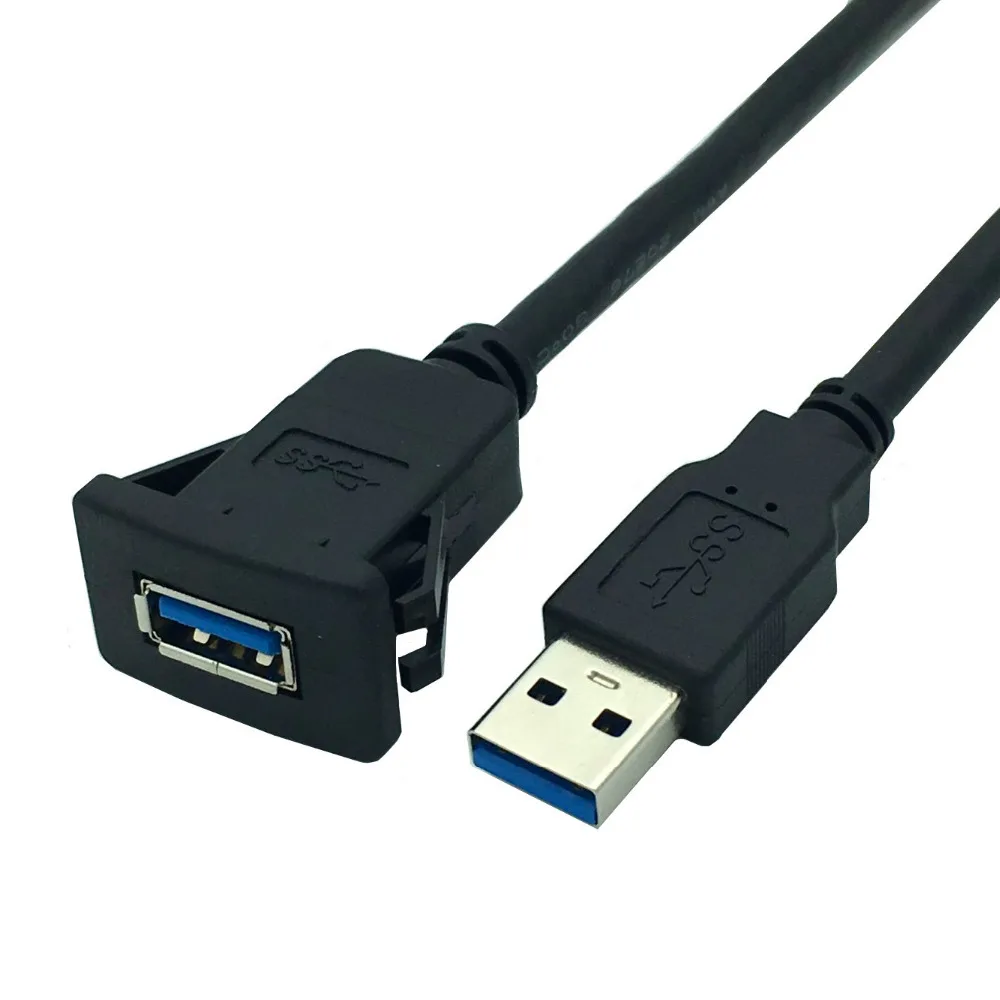 1 м/2 м Разъем Кабель USB 3 0 Авто Флеш крепление штыревой к женскому удлинитель