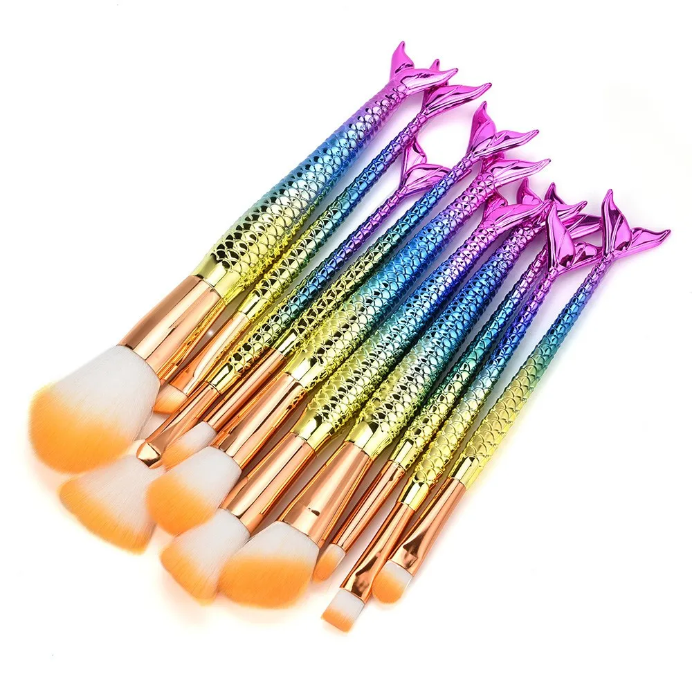 

1PCS Make Up Foundation Eyebrow Cosmetic Concealer Brushes Mermaid Make Up Brush Eyeliner Blush Set pinceaux maquillage
