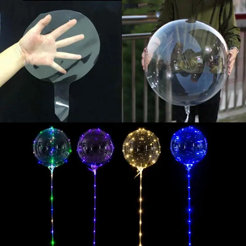 

Led Balloons Party Decoration Accessories Transparent Wave Glowing Color Orbs air Lantern Baloon Star Light Wave Balls