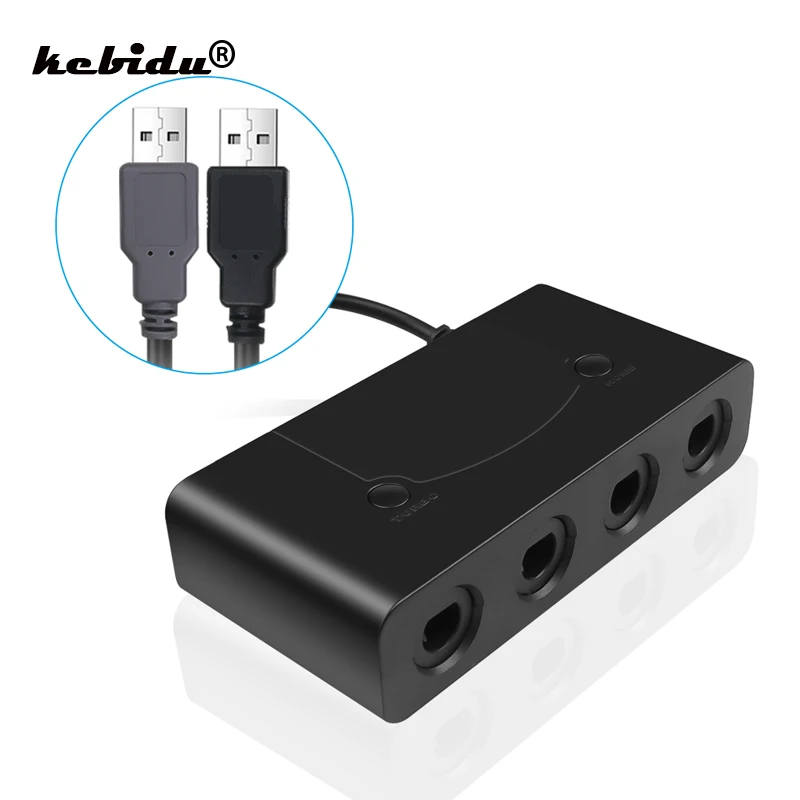 

kebidu 4 Ports Converter For GameCube Controllers USB Adapter Converter for Switch For Turbo Home Functions