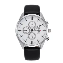 Часы для мужчин оригинальные военные часы мужские кварцевые наручные часы 2018 дизайн день дата Кожа erkek Кол saati iskelet