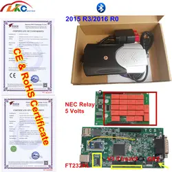 TCS Pro новый VCI 2015R3/2016,1 с keygen Bluetooth TCS OBDII сканер для автомобилей/грузовиков диагностический инструмент