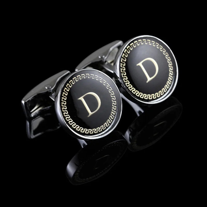 MeMolissa Mens Cuff Links Gold/Silver Letter D Cuff Link CUSTOM