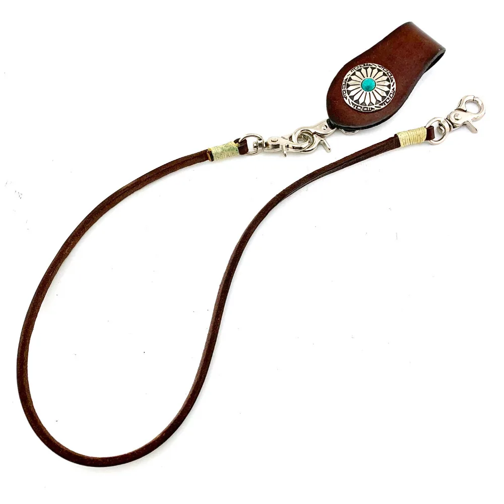 

Genuine Leather Wallet Chain Hasp Keychain Biker Purse Chain