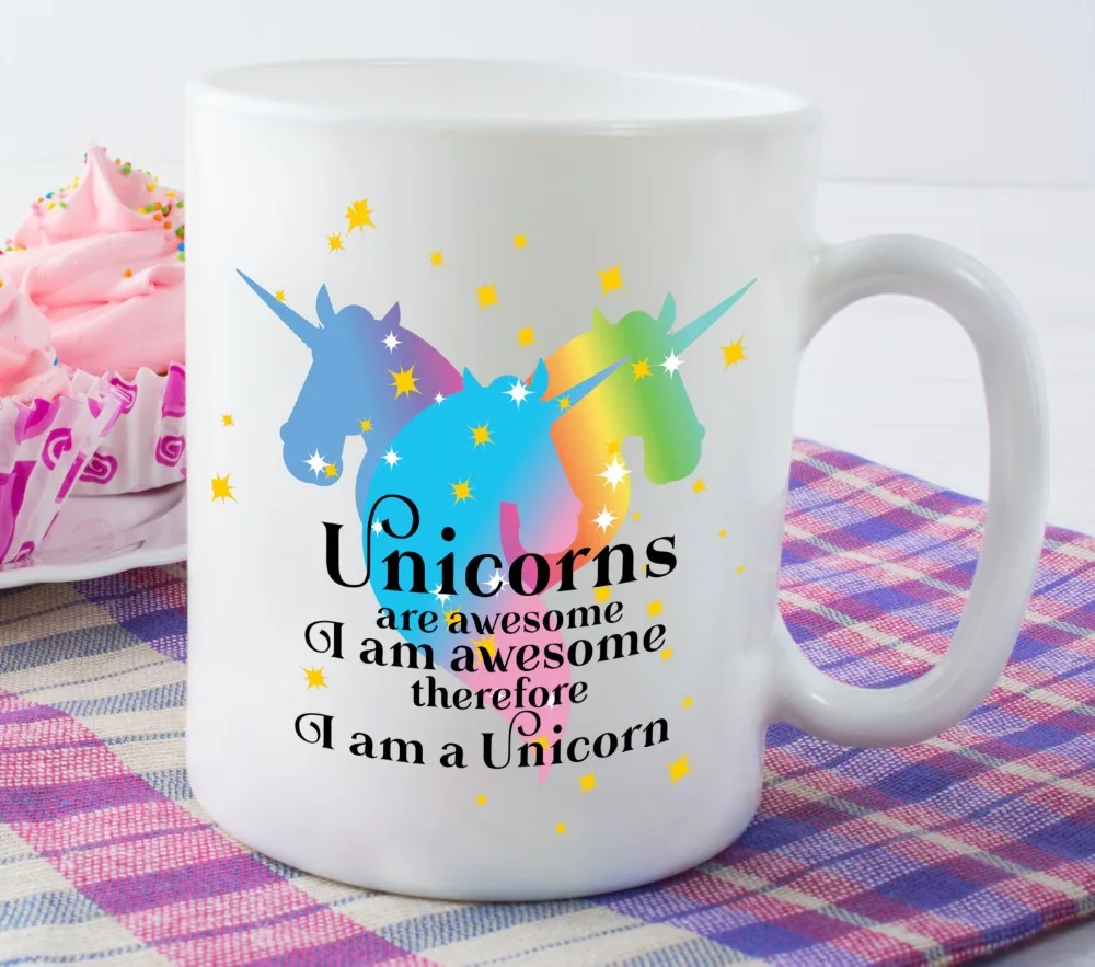 Rainbow Unicorn Mug, Girlfriend Gift, Wife Gift coffee mugs ceramic Tea