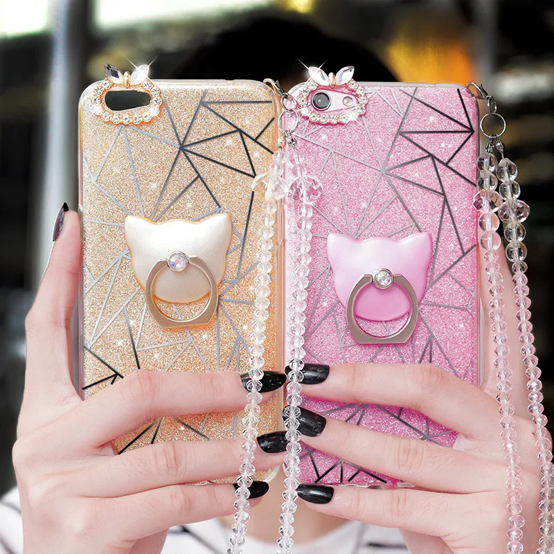 Роскошные Bling Rhinestone Ремешок Diamond Case Для BBK Vivo X7 плюс X9plus Y55 X9 Мобильного Телефона С