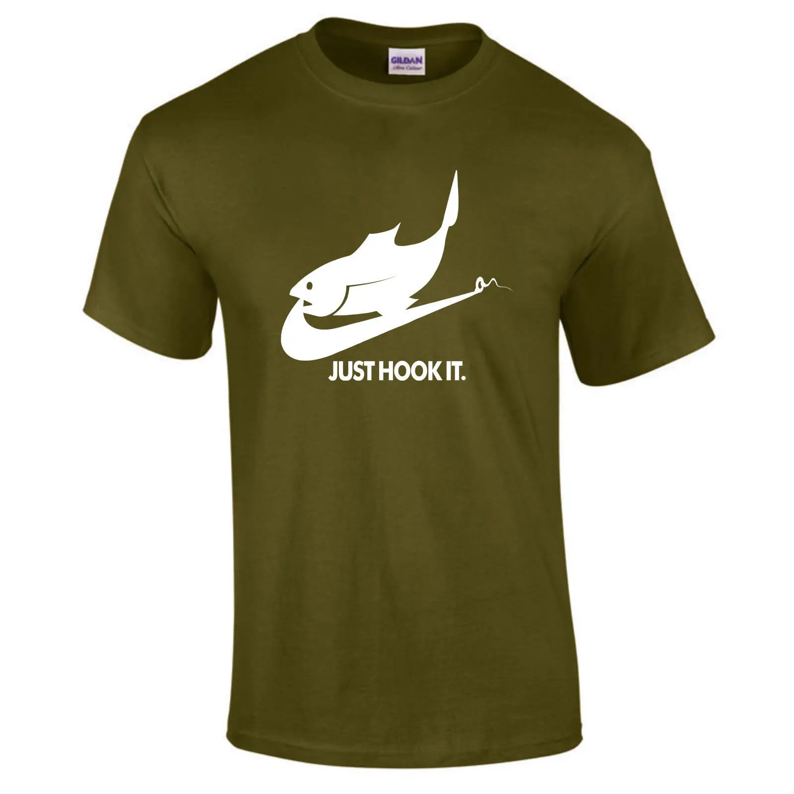 Мужская футболка Angling Just Hook It качественная в подарок на день рождения S-3XL новые