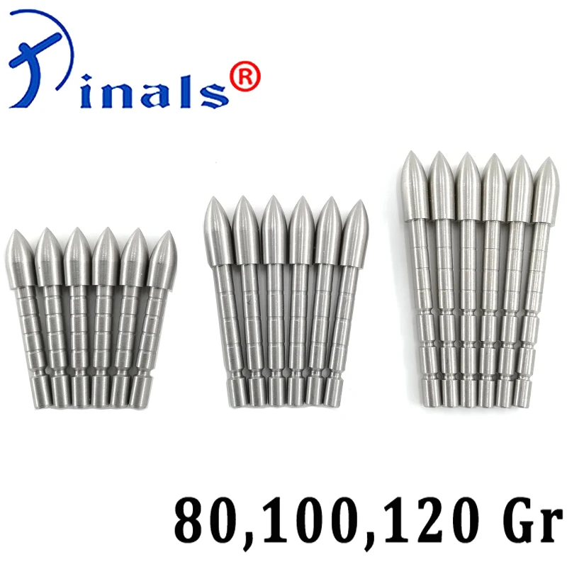 

Archery Stainless Steel Arrow Tips Points 80 100 120gr Broadheads for ID4.2mm Carbon Arrows Shaft Bow Hunting Shooting
