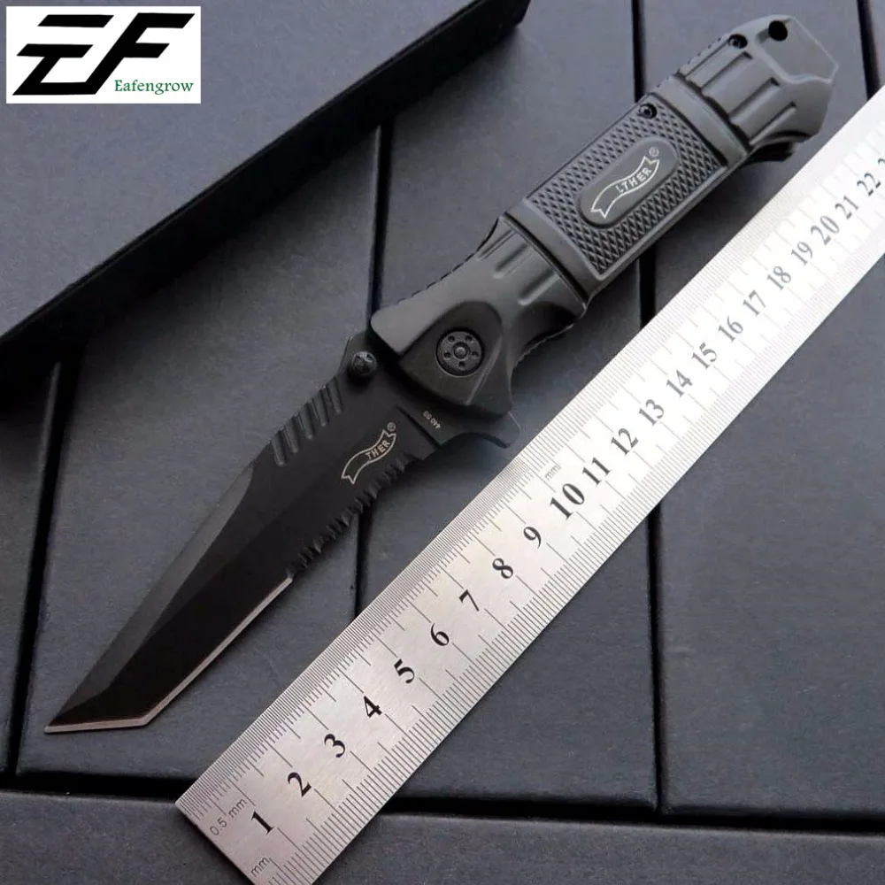

Eafengrow EF18 pocket Knife 9Cr18Mov Blade Fodling knife Hunting Tactical Diving Knife Survival Outdoor EDC Tool knives