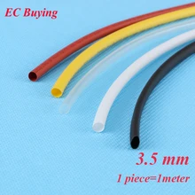 1m /pcs 3.5mm Heat Shrink Tubing Wire Wrap Heat-Shrink Tube 2:1 Thermo Jacket Insulation Matierial Black White Yellow Clear Red