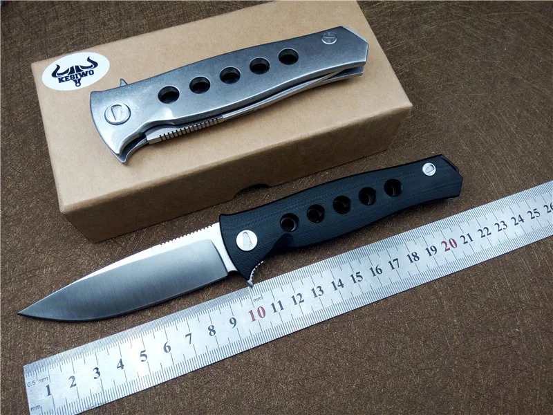 

KESIWO KS93 Ball Bearing Flipper Folding Knife Utility Outdoor Camping Pocket Knife D2 Blade Tactical Survival Knife EDC Tool